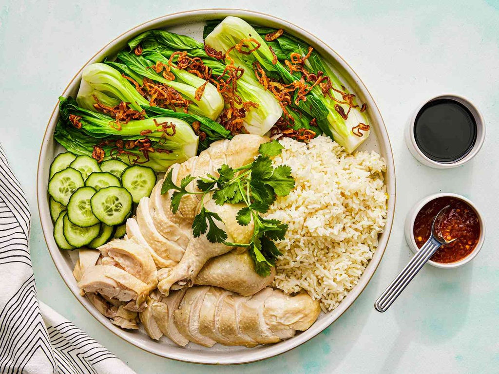 Hainanese Steamed Chicken Rice