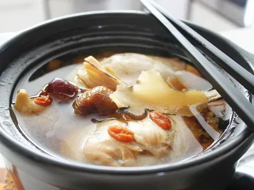 Double-Boiled Chicken Soup with Herbs