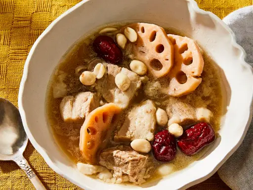 Lotus Root & Peanut Chicken Soup
